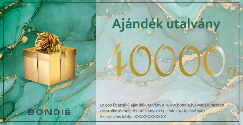 Online ajandék utalvány 40.000 FT