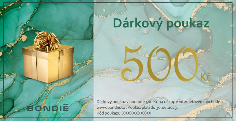 Online dárkový poukaz v hodnote 500 Kč