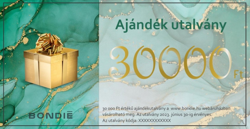 Online ajandék utalvány 30.000 FT