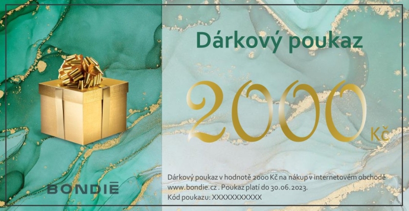 Online dárkový poukaz v hodnote 2000 Kč