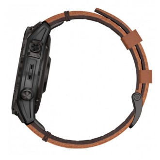 Hodinky Garmin Epix Sapphire, Black, Carbon Gray DLC Titanium, Leather Band (010-02582-30)