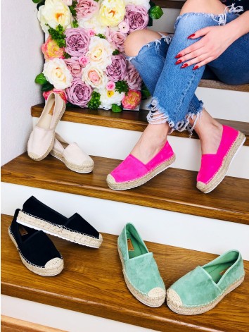 Dámske zelené espadrilky