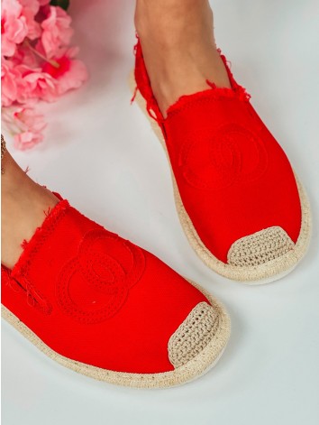 Dámske červené espadrilky Chalen