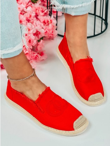 Dámske červené espadrilky Chalen