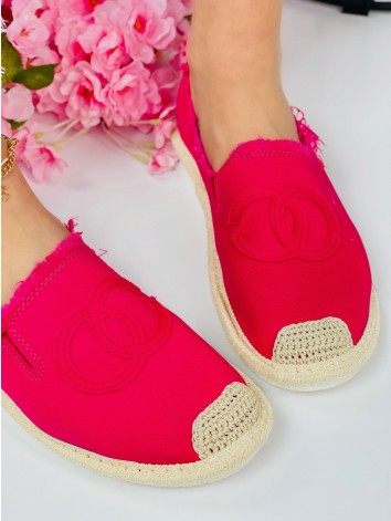 Dámske cyklamenové espadrilky Chalen